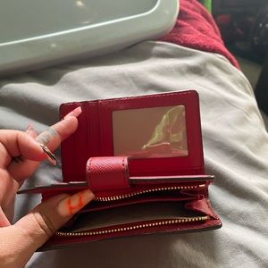 Authentic Michael Kors red wallet